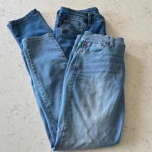 Curve Appeal Pair of Light & Medium Wash Blue Denim Jeans size 14